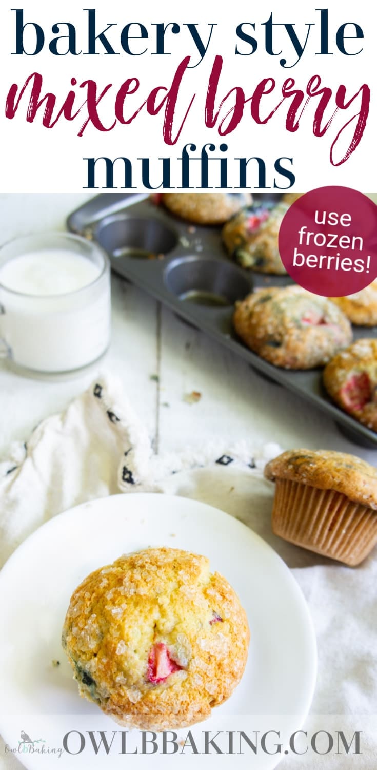 Bakery Style Mixed Berry Muffins